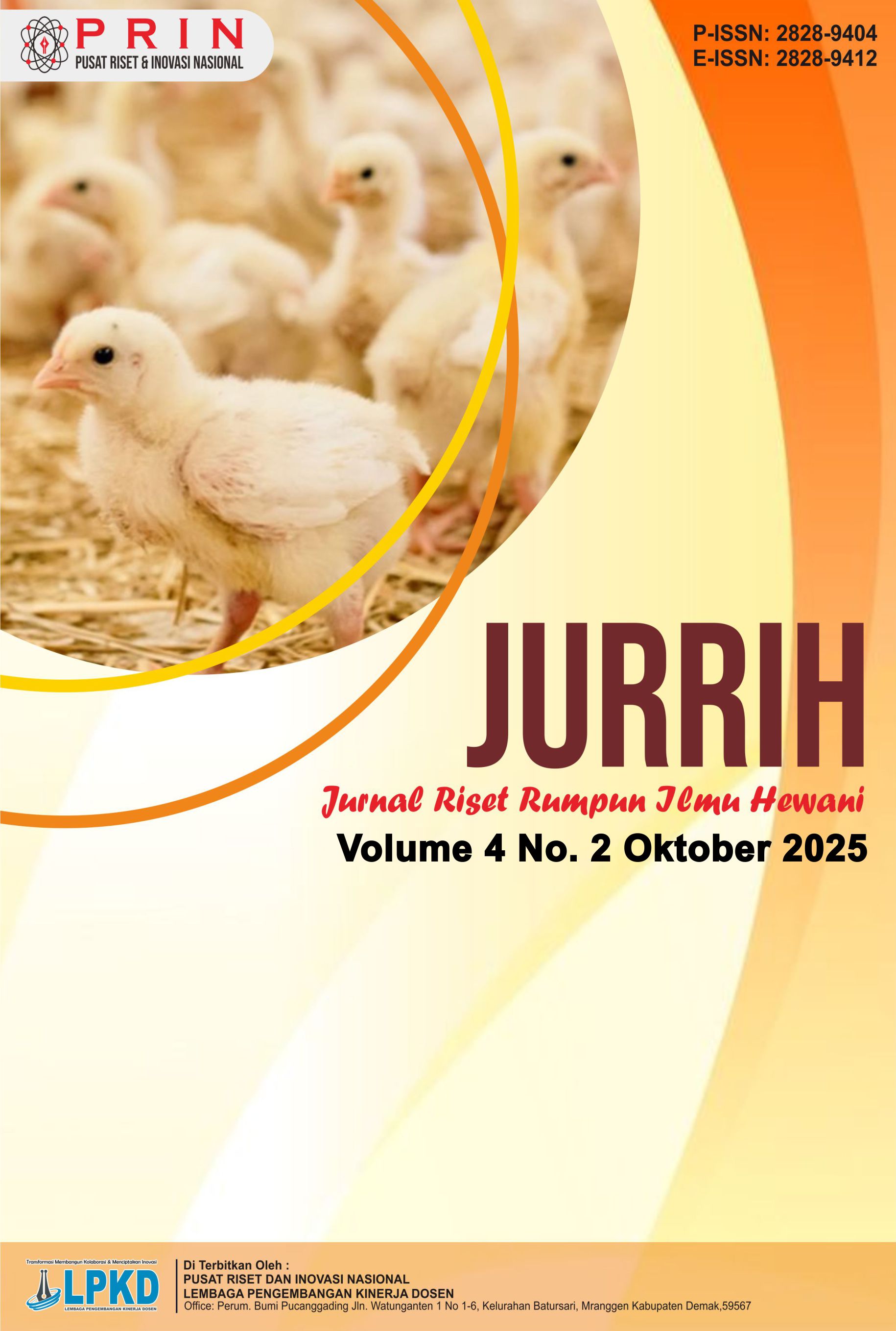 					View Vol. 4 No. 2 (2025): Oktober : JURRIH: JURNAL RISET RUMPUN ILMU HEWANI
				